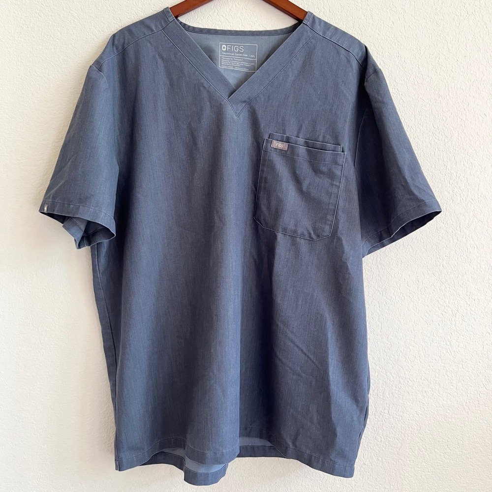 Figs Leon Three-Pocket Scrub Top Size XXL Graphite Gray Technical Collection - Picture 2 of 8